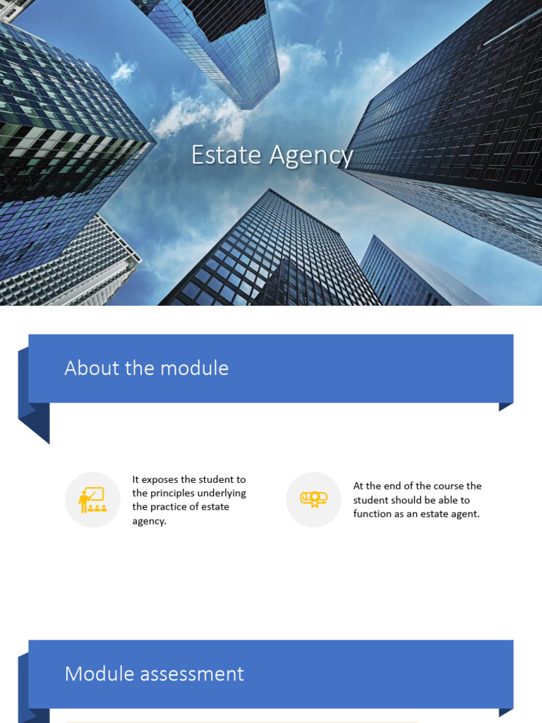 Estate Agency Principles and Functions | PDF | Estate Agent ...