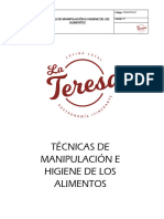 Manual Técnicas de Manipulación e Higiene de Los Alimentos