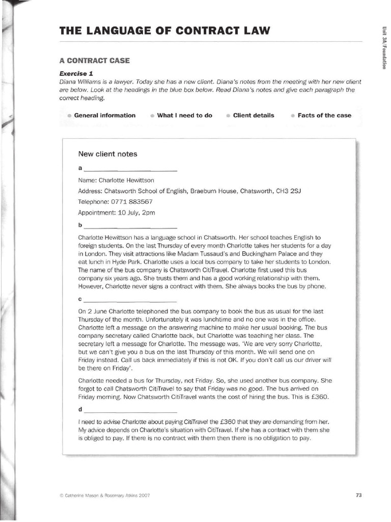 The Language of Contract Law | PDF