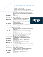 English Compound Prepositions List