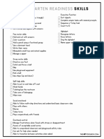 Kindergarten Readiness Checklist 1