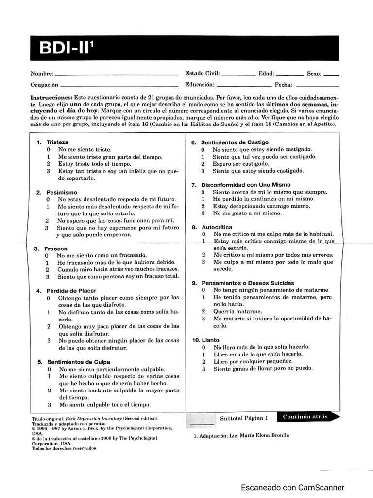 The Bdi Ii Printable: Everything You Need To Know - 7ntnmdh