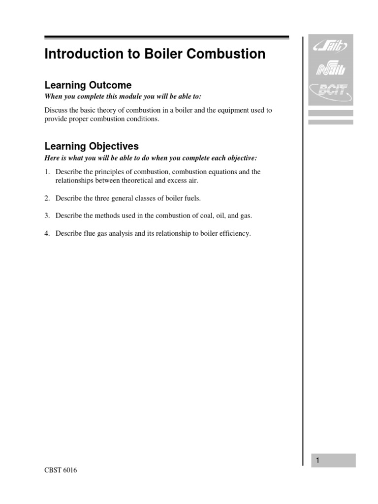 Intro Boiler Combustion Pdf Combustion Fuels