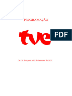 Grade de Programação de 28 de Agosto A 03 de Setembro