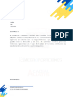 Documento A4 Carta Corporativa Azul