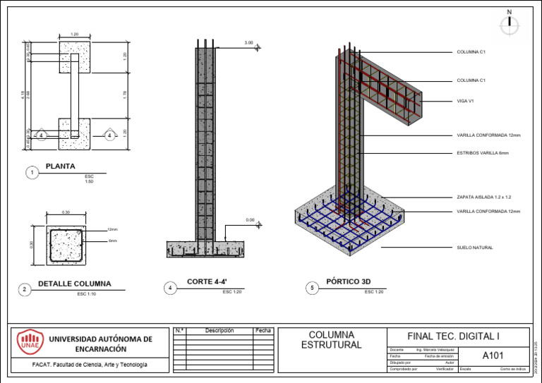 Detalle de Columnas Estructurales | PDF