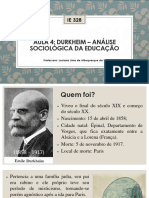 Aula 4 - Durkheim e A Função Social Da Escola Completa