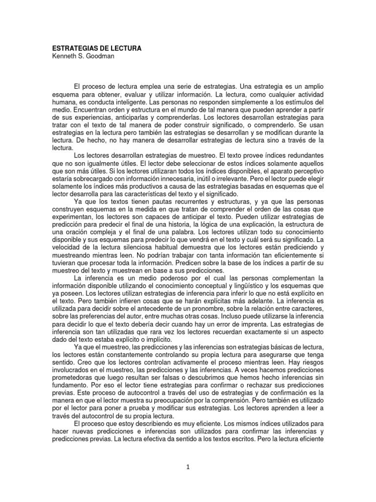 Estrategias de Predicción en Lectura | PDF | Inferencia | Aprendizaje
