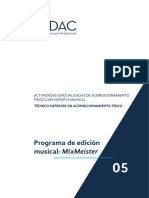 PDF. Actividades Especializadas de Acondicionamiento Físico Con Soporte Musical. Tema 5