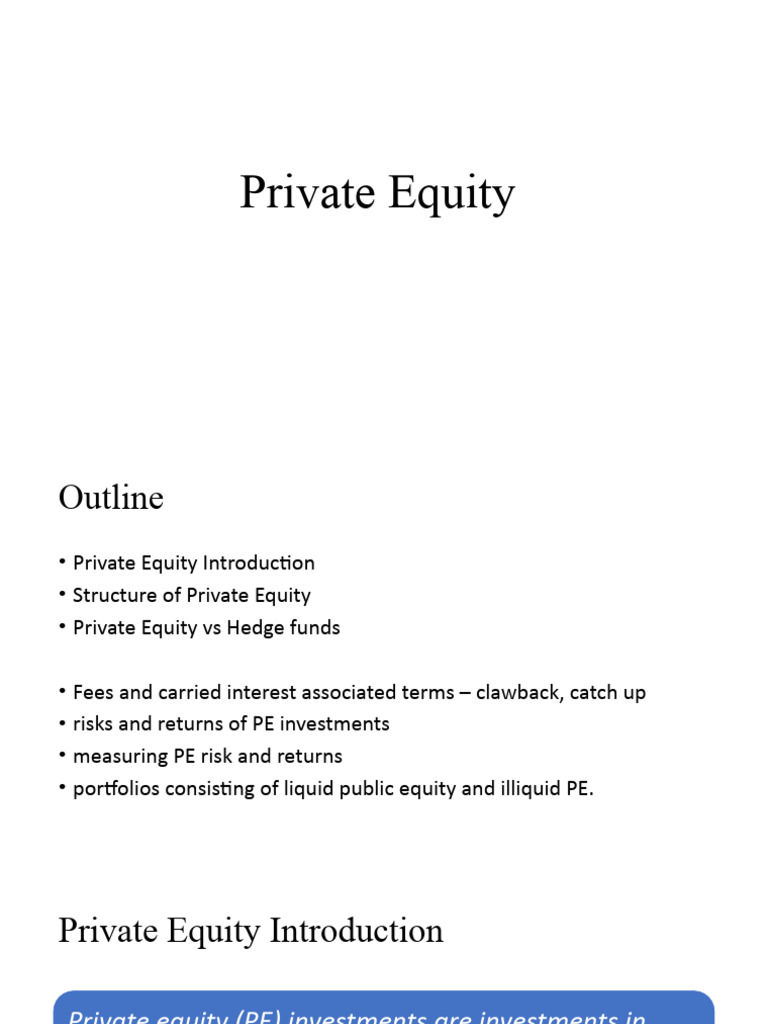 Understanding Private Equity Investments | PDF | Private Equity ...