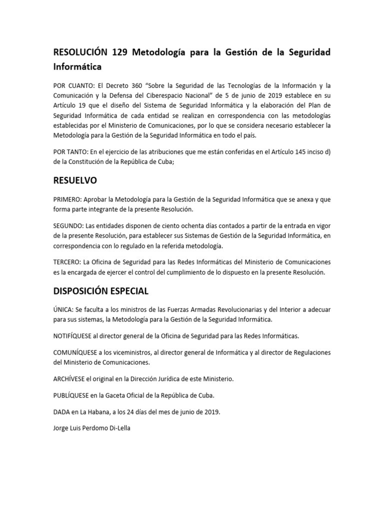 Res 129 metodolog a p la gesti n d la seg inform tica pdf la