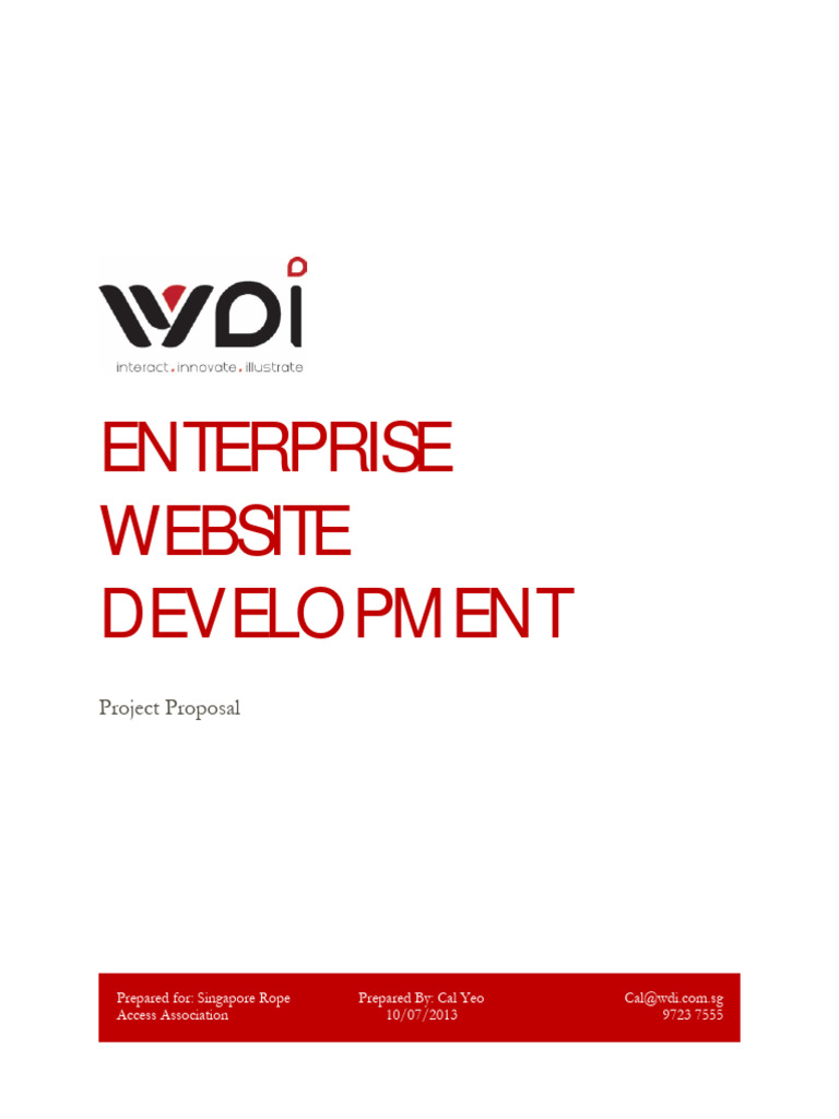 Enterprise Web Dev Proposal | PDF | Websites | World Wide Web