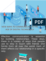 New Ways To Communicate in The Age of Digital Technology