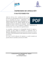 ACTA DE COMPROMISO DE OPERACION Y MATENIMIENTO