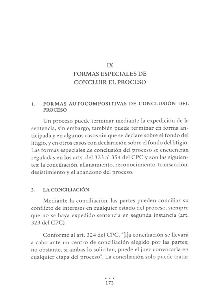 Formas Especiales de Conclusión del Proceso | PDF | Ciencias sociales