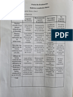 Rúbrica Condiciones Física