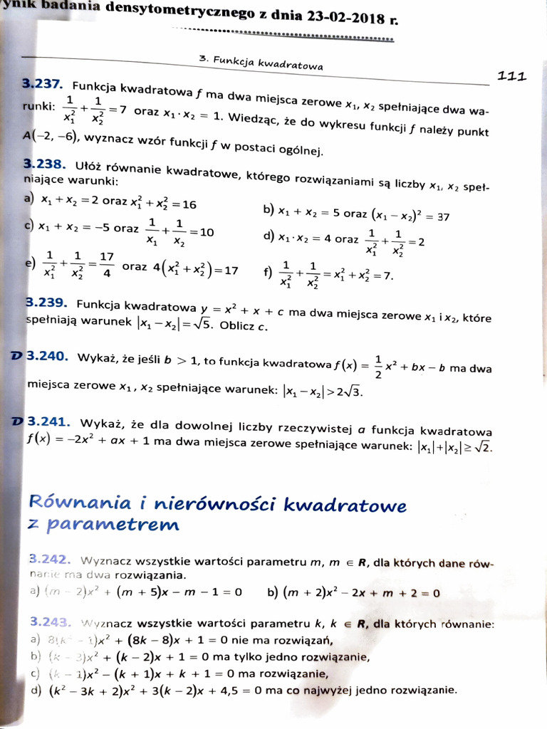 Matma rownania z parametrem pdf