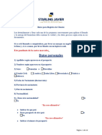 Datos de Registro del Cliente para el Formulario Ds-160 -OFICIAL- STARLING JAVIER 2020