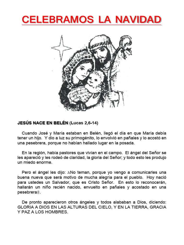 Celebración del Nacimiento de Jesús | PDF | Navidad | María, madre de Jesús
