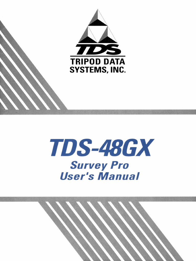 Tds 48gx Surveypro Um | PDF | Menu (Computing) | Read Only Memory