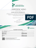 Certificado - 1º Colóquio de Psicopatologia e Cid 11
