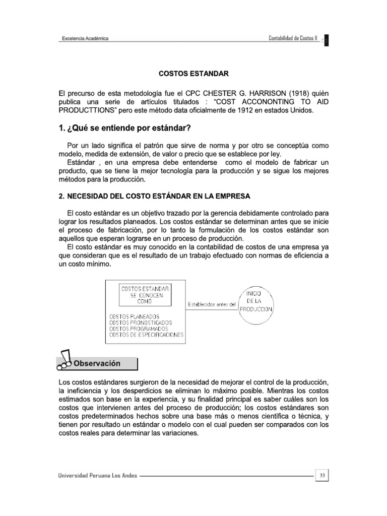 01 Documento 1 Costos Estandar Pdf
