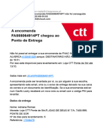 A Entrega Da Encomenda FA555064914PT Não Foi Conseguida