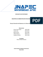 Ensayo #1 - Valoración de Empresas de La Nueva Economía