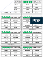 Bingo de Palavras Complexa e Figuras