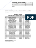 FT-SST-015 Acta de Apertura para Elección de Copasst