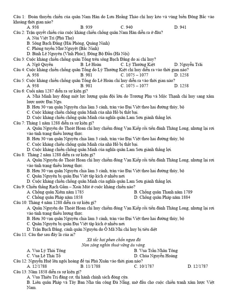 Bài 7 TN Su 11 | PDF