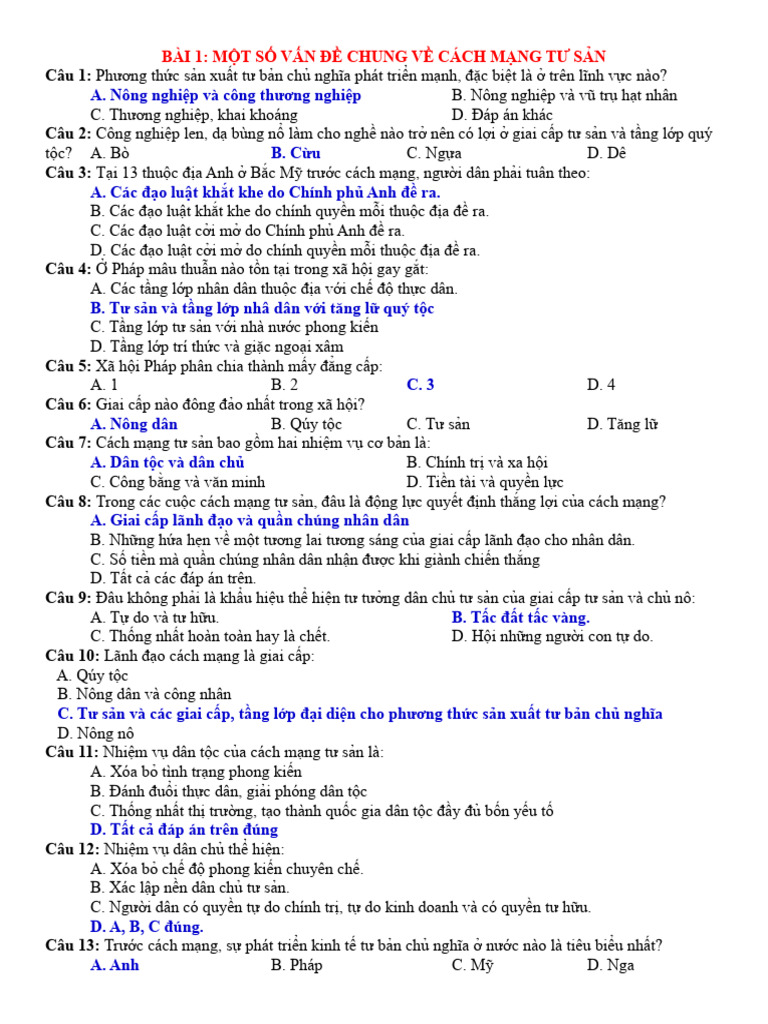 Bai 1 TN Su 11 | PDF
