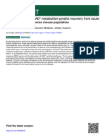 FA - Mitochondrial and NAD+ Metabolism Predict Recovery From Acute Kidney Injury in A Diverse Mouse Population