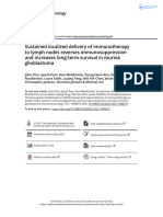 Sustained localized delivery of immunotherapy to lymph nodes reverses immunosuppression and increases long term survival in murine glioblastoma