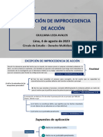 La Excepcion de Improcedenciade Accion