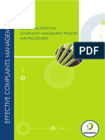 Developing effective complaints management policy and procedures 2006