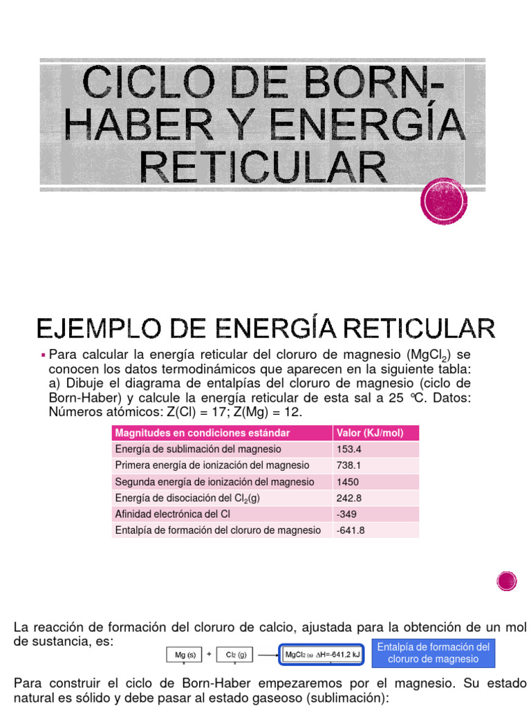 Energía Reticular del Cloruro de Magnesio | PDF | Compuestos químicos ...