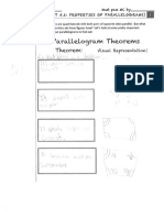 Parallellogram Theorems: (Packet 6.2: Properties of Parallelograms)