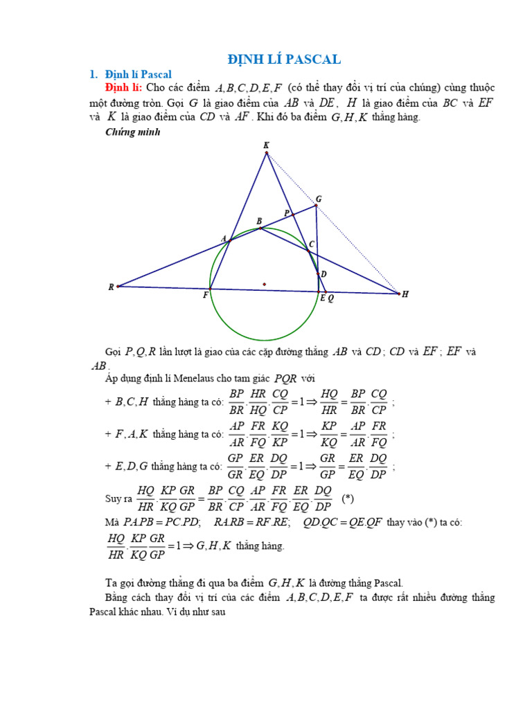 Định Lí Pascal | PDF