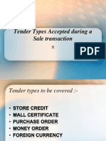 Tender Types Accepted During A Sale Transaction - 2