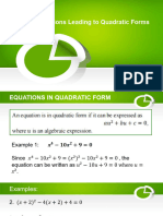 Equations Leading To Quadratic Forms