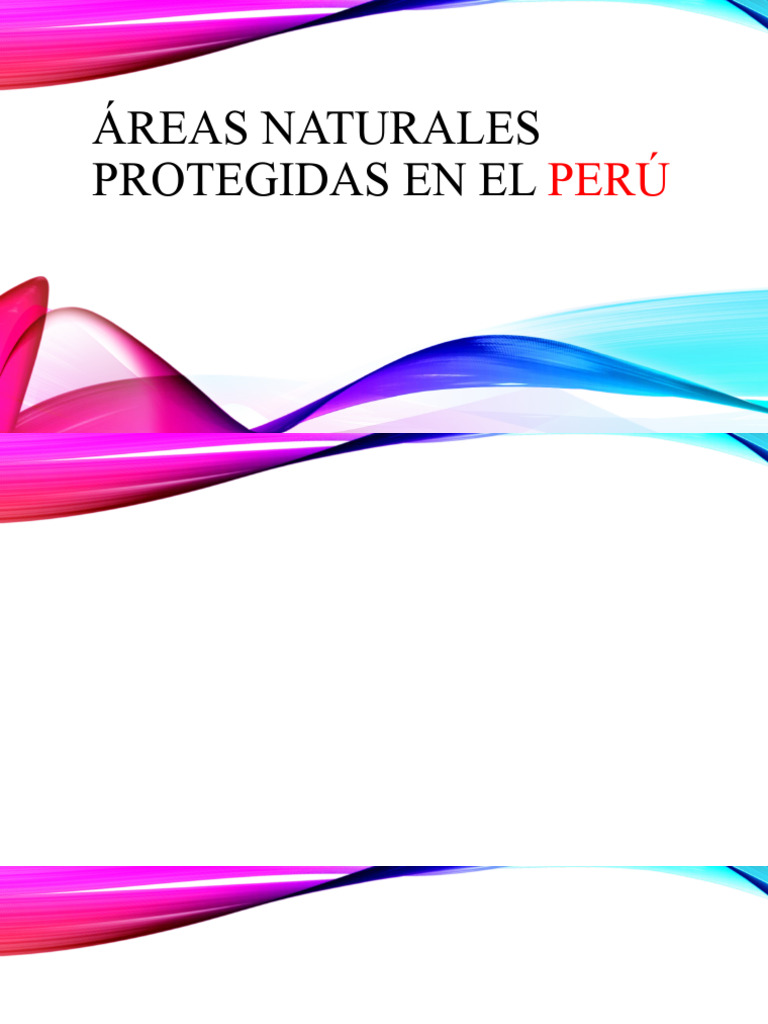 Áreas Naturales Protegidas en El Perú PDF