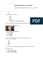 SIMULADO INGLÊS - 6º Ao 9º