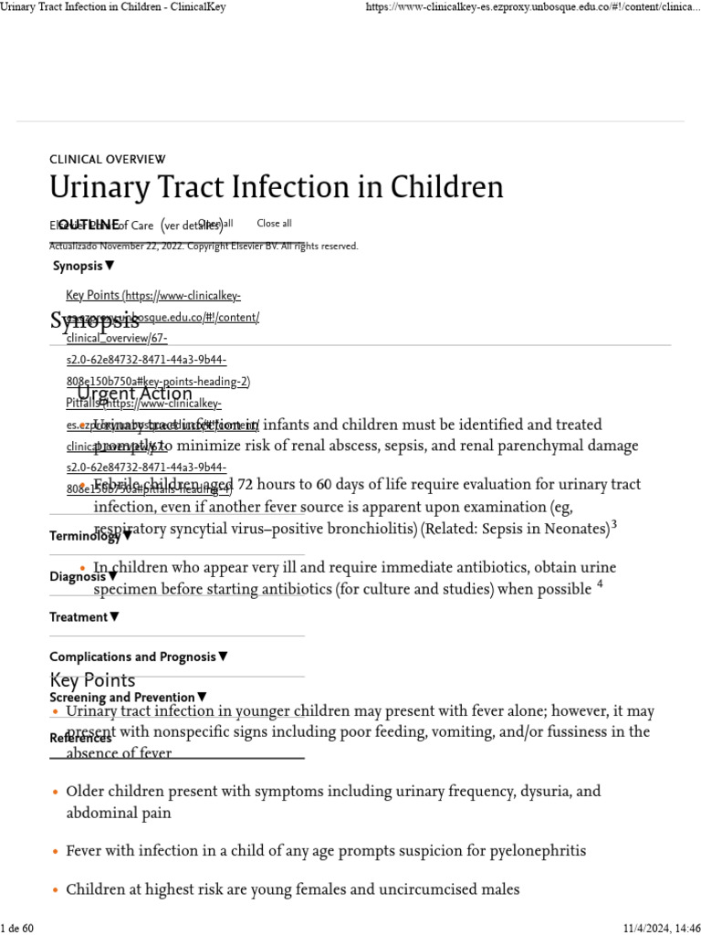 Urinary Tract Infection in Children - ClinicalKey | PDF | Urinary Tract ...