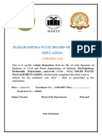Maharashtra State Board of Technical Education: Certificate