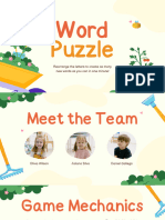 Yellow Orange Playful Illustration Word Puzzle Game Presentation