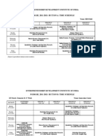 EDII PGDM Timetable for Trimester II, 4th Week