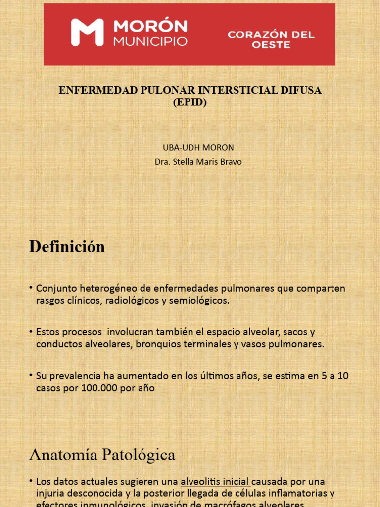 Enfermedad Pulonar Intersticial Difusa (Epid) | PDF | Neumonía ...