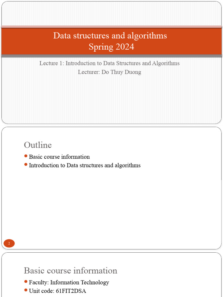 Data Structures and Algorithms Overview | PDF | Algorithms | Computer ...