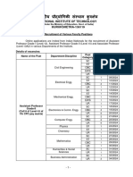 Faculty Recruitment 2024 Detailed Information Sheet Annexures 1